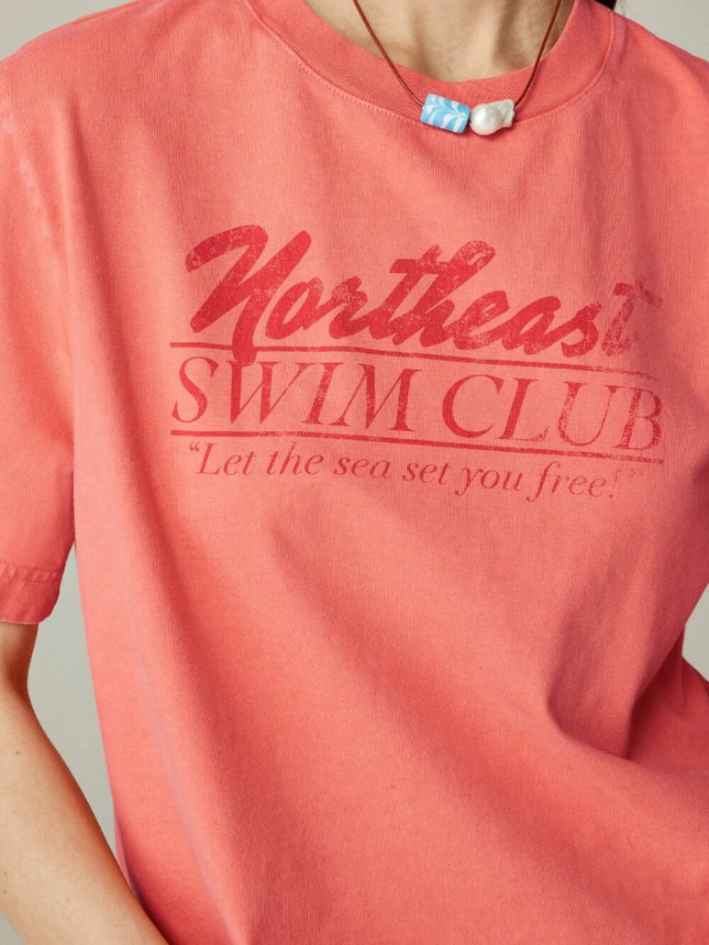 J. Crew Relaxed Premium-Weight "Northeast Swim Club" Graphic T-Shirt - Picture 3 of 10